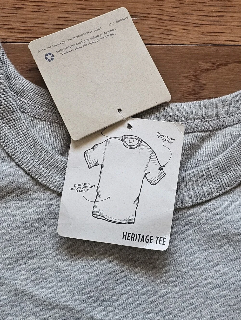 Champion Men's 'Big C' Logo Short Sleeve 'Heritage' Relaxed Fit Heavyweight Tee - Picture 10 of 10